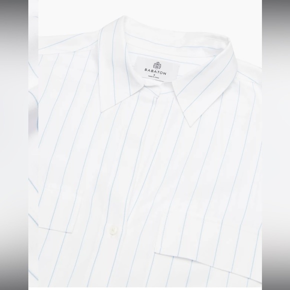 NWT Aritzia Babaton utility Seymour stripe button down shirt - Picture 7 of 13